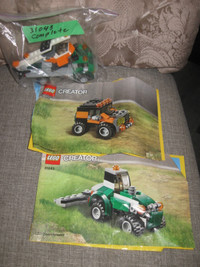 Complete LEGO CREATOR 31043 CHOPPER TRANSPORTER 3 1~Tractor Jeep