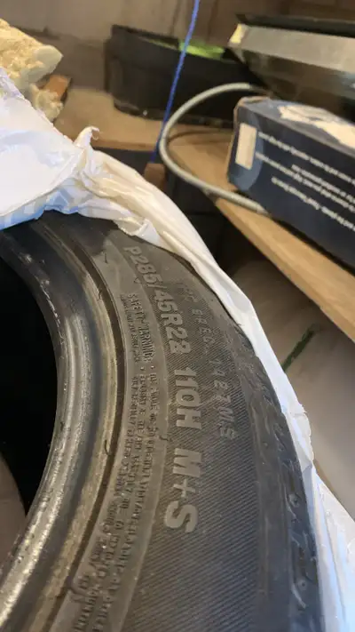 6 tires 1 set of rims newer 1 set of rims older