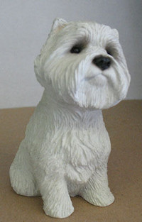 Westie Sandicast Sculptures: Ornament, Mid-Size & others