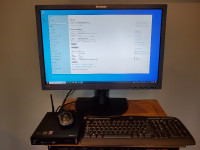 Desktop PC Lenovo M73 Tiny i5-4590T with 24 inch monitor