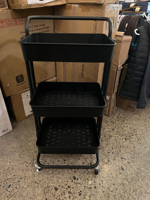 3-Tier Rolling Utility Cart with Wheels, Mobile Storage Trolley  in Storage & Organization in Mississauga / Peel Region