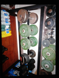 Various dumbbells & weights for $1 per pound 