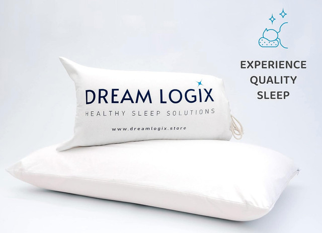 SOLD - Dream Logix Premium Natural Latex Pillow - Soft, 28"×16" dans Literie  à Ville de Montréal - Image 2