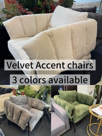 Brand new inbox Velvet accent chairs  Markham / York Region Toronto (GTA) Preview