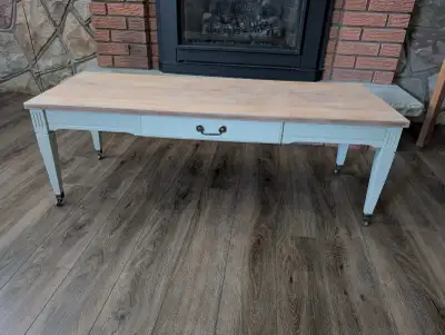 refinished - coffee table solid wood, View more