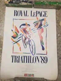 1989 Vintage Royal Lepage Triathlon Poster