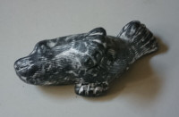 Vintage Wolf Original Hand Carved Soapstone  Seal Pup Figurine