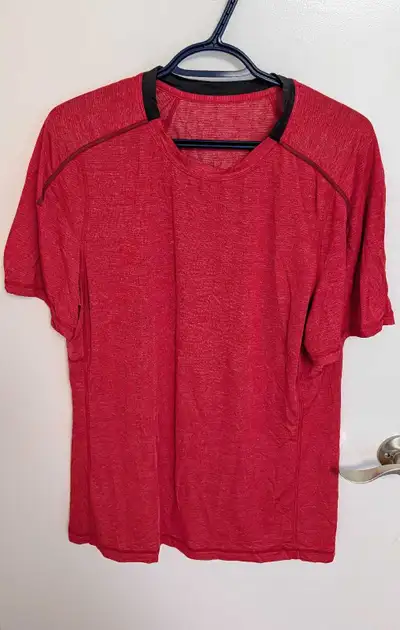 Lululemon Red Short Sleeve Athletic Shirt - Men's Medium , View more