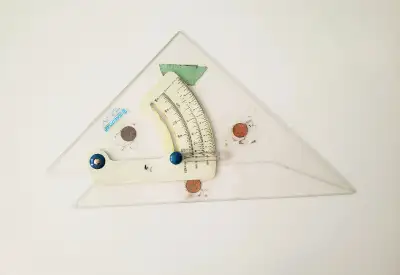 Staedtler 12" Adjustable Triangle - with Slope & Rise Model Number: 964 51-12 Clear acrylic with smo...