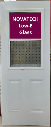 32" x 79" L/R Inswing Entry Doors with Vent and Low-E Glass