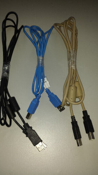 3 Printer Cables / 3 Câbles d'imprimante