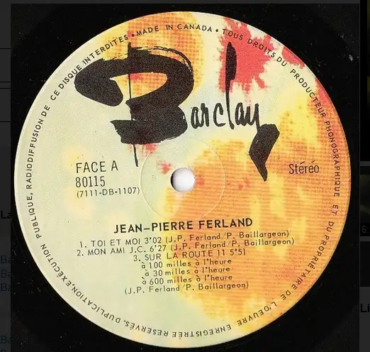 Jean-Pierre Ferland – Soleil 2XLP (1971)62863257400066124