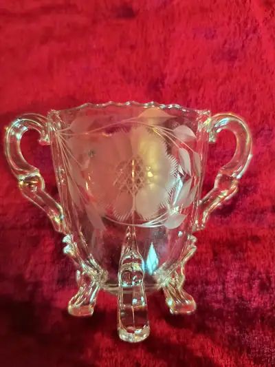 Cornflower Design Glass Sugar Dish, View more