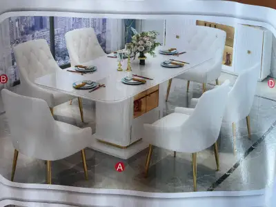 Modern White Dining Table Set, View more