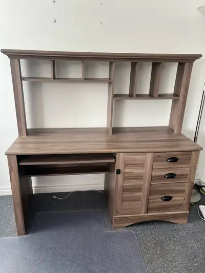Desk with hutch, View more