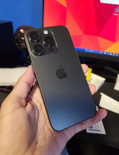 iPhone 15 Pro 128GB Black Titanium , View more