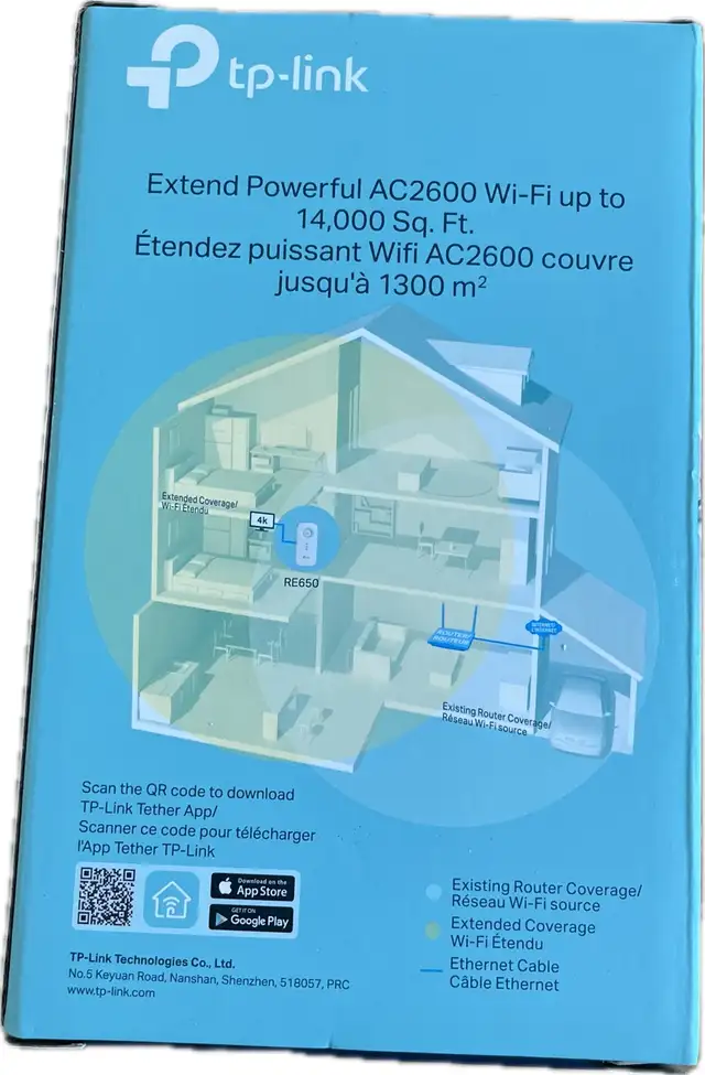 tp-link AC2600 MU-MIMO Wi-Fi Range Extender - dual band in Networking in City of Toronto - Image 4