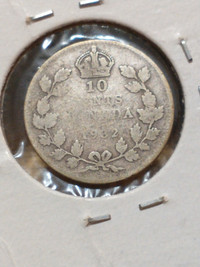 1932 Canada George V .800 silver dime KM #23a, fair condition