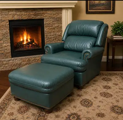 Chair with ottoman, View more