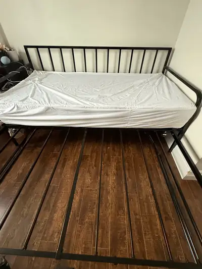 Daybed with trundle + mattress + mattress topper , View more