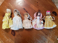 Five Vintage Plastic Dolls 