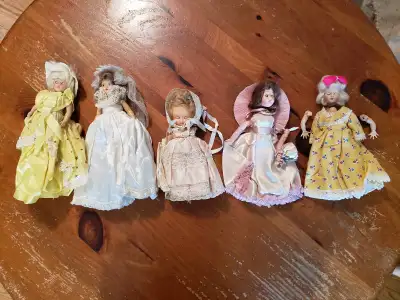 Five Vintage Plastic Dolls, View more