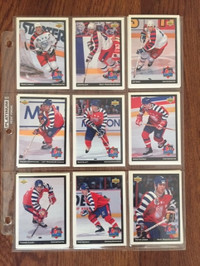 Twenty 1992-93 McDonald's Upper Deck hockey cards + 2 holograms