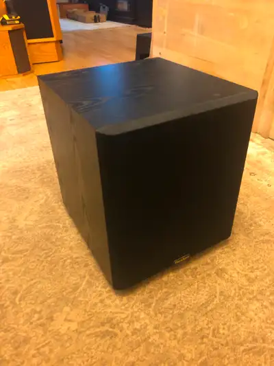 Cinema Series Sub Subwoofer Superior 8˝ High-Excursion Driver made of a durable reinforced polymer c...