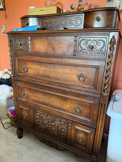 1930 UNIQUE Renaissance RIVIVAL   5 PIECE bedroom suite, View more