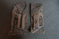 2 Brazilian wood carvings. Plaques for wall display.