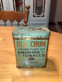 Old chum tobacco tin 