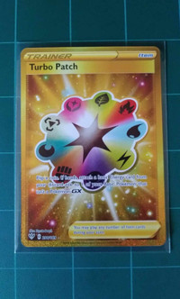 Pokemon Card Darkness Ablaze Gold Holo Turbo Patch