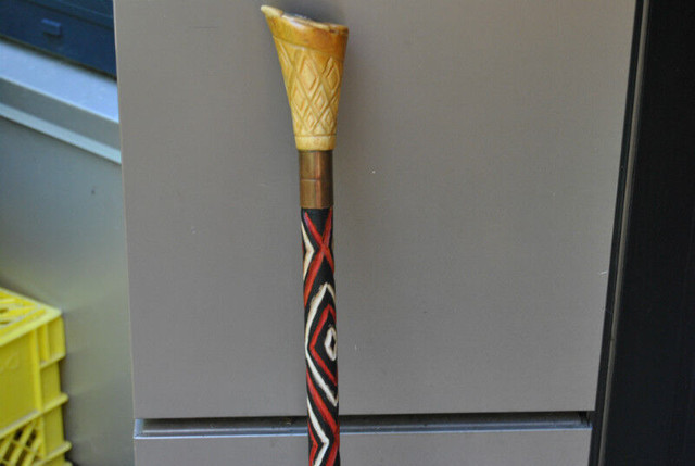 Collection Carved Wood Stick Cane Head Handle Horn in Arts & Collectibles in Vancouver - Image 2