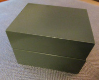 Vintage Metal File Box for 3" by 5" Index Cards