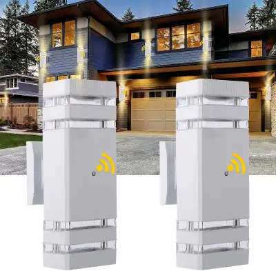 [2 Pack] Dusk to Dawn  Wall Lights, Up and Down Outdoor Light Fi, View more