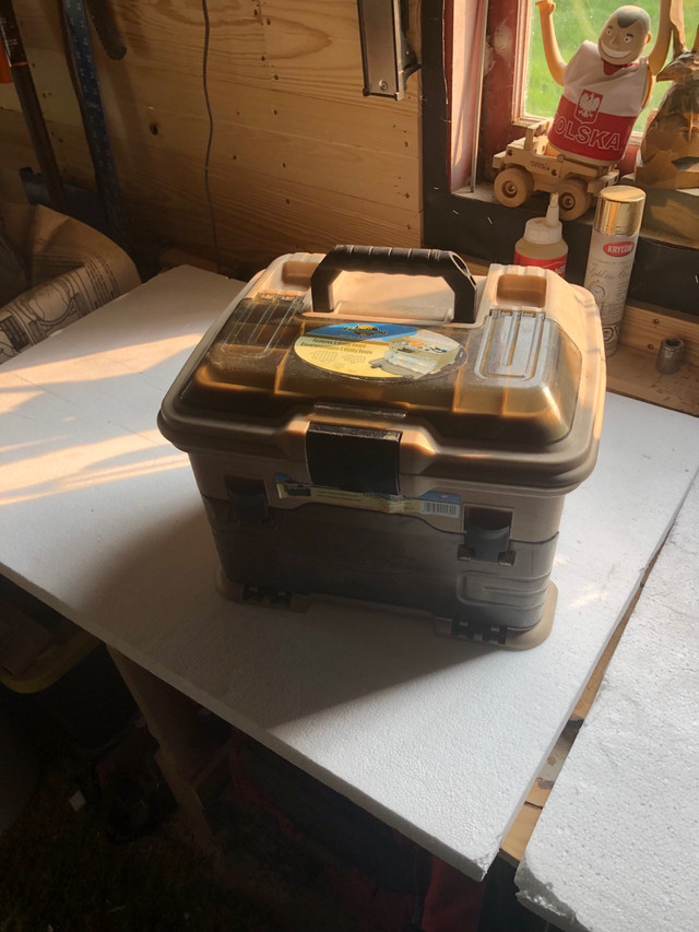 Fishing box + lures in Fishing, Camping & Outdoors in Brantford