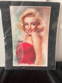 Haiyan Art Print / Signed / Marilyn Monroe Red Dress / Unframed,