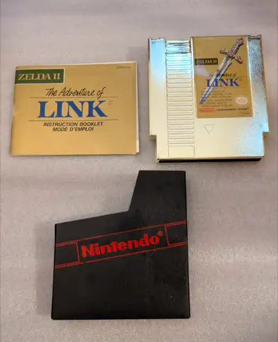 Zelda II: The Adventure of Link Gold NES Cart, Manual, Ninte, View more