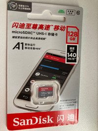 SanDisk Micro SD Card 128G microsd Class 10 Flash card 140mb/sec