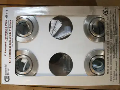 This originally was a 6-pack of 3" recessed lighting kit and there are 4 left. Got this as part of a...