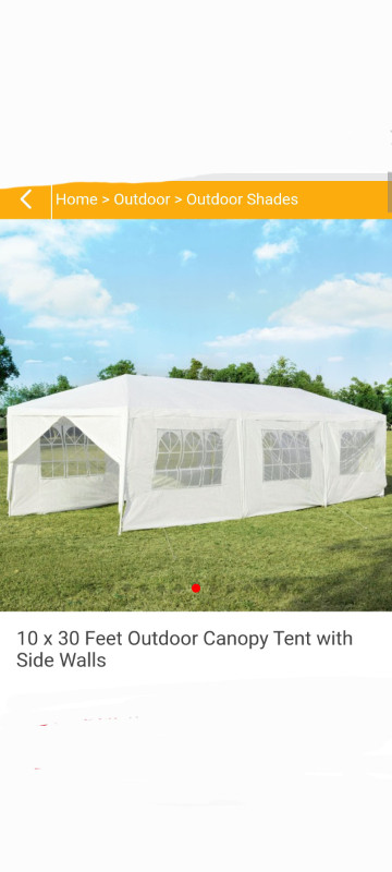 Brand new in box Outdoor 10 × 30 feet Canopy Tent with Removeabl in Patio & Garden Furniture in Mississauga / Peel Region - Image 2