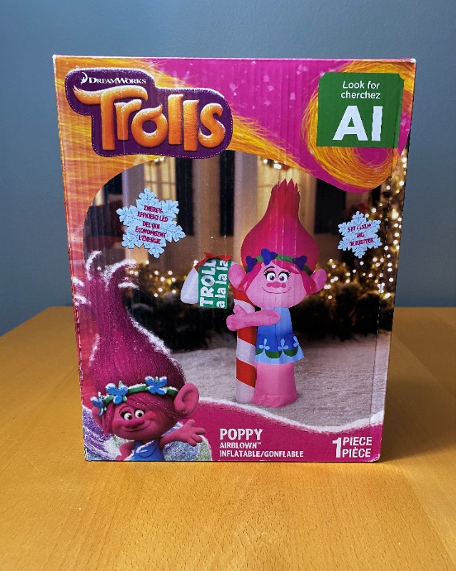 Gemmy Airblown Inflatables Christmas Trolls Poppy NEW Toys & Games
