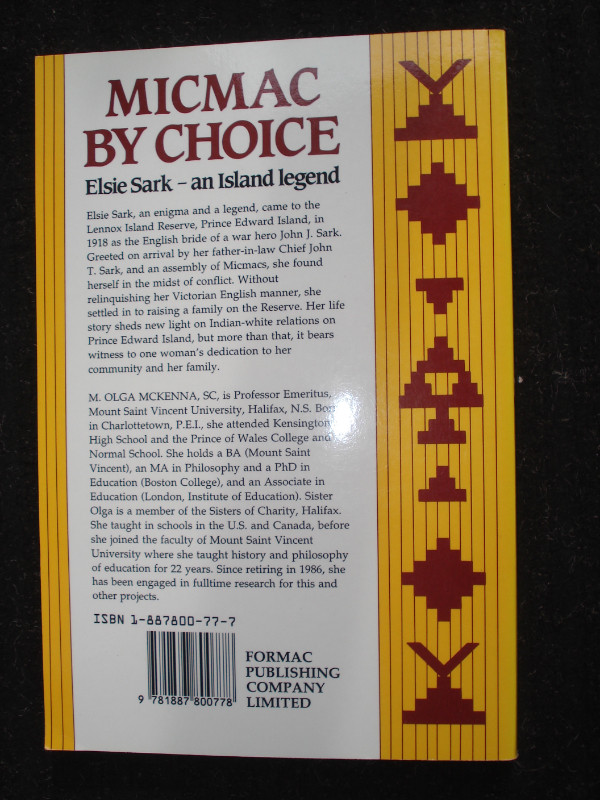 Micmac by choice - biography of Elsie Sark - paperback in Non-fiction in Charlottetown - Image 2