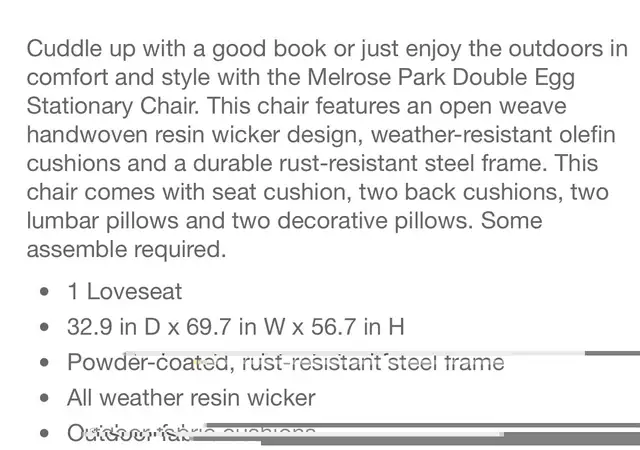 Outdoor furniture  in Patio & Garden Furniture in Markham / York Region - Image 9