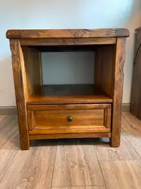 SOLID wood side table