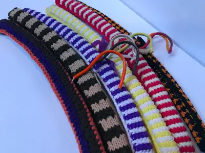 6 vintage crocheted Clothes Hangers shabby chic, View more