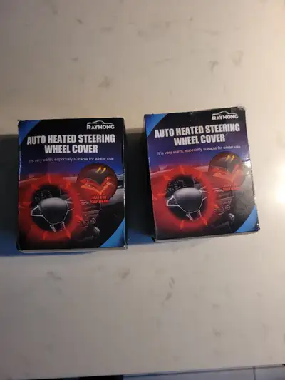 2 heated steering wheel covers: New Color: Black 15$ each or both for 25$