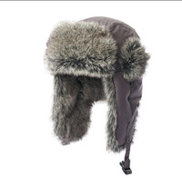 59.5cm waterproof Russian Trooper Fur Earflap Winter Skiing Hat