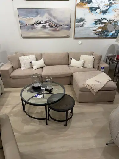 4 Piece sofa/sectional COMPRESSION! COMES IN 2 SMALL BOXES, View more
