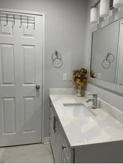 A shared furnished room for rent for a male and a mature person. It has two separate beds, a closet,...